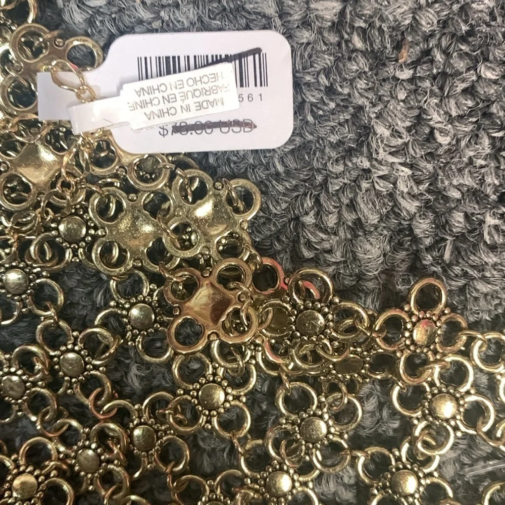Free People schools Out Gold Flower Bra Top Body a jewlery new with tags